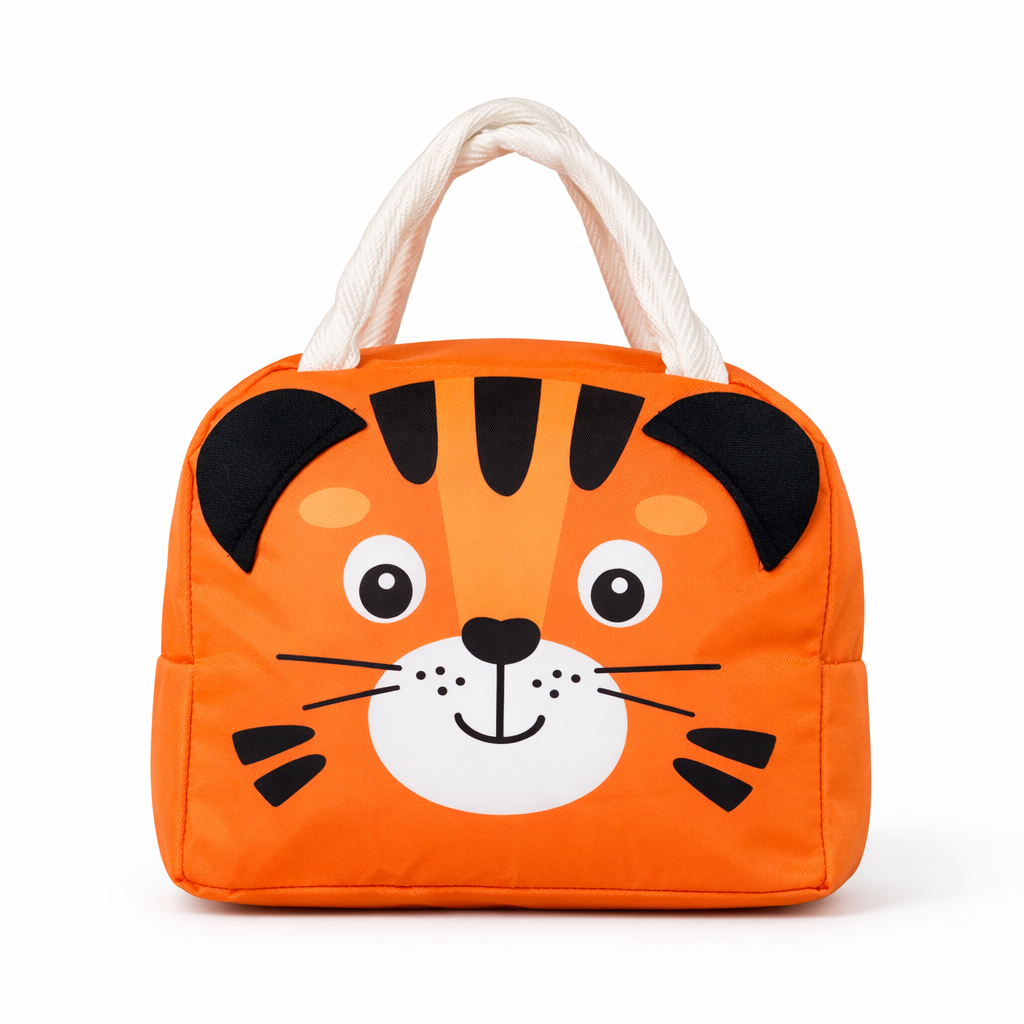 DecorTwist® Kids Insulated Lunch Bag | Cute Cartoon Lunch Bag for School | Reusable Thermal Tiffin Bag for Boys & Girls