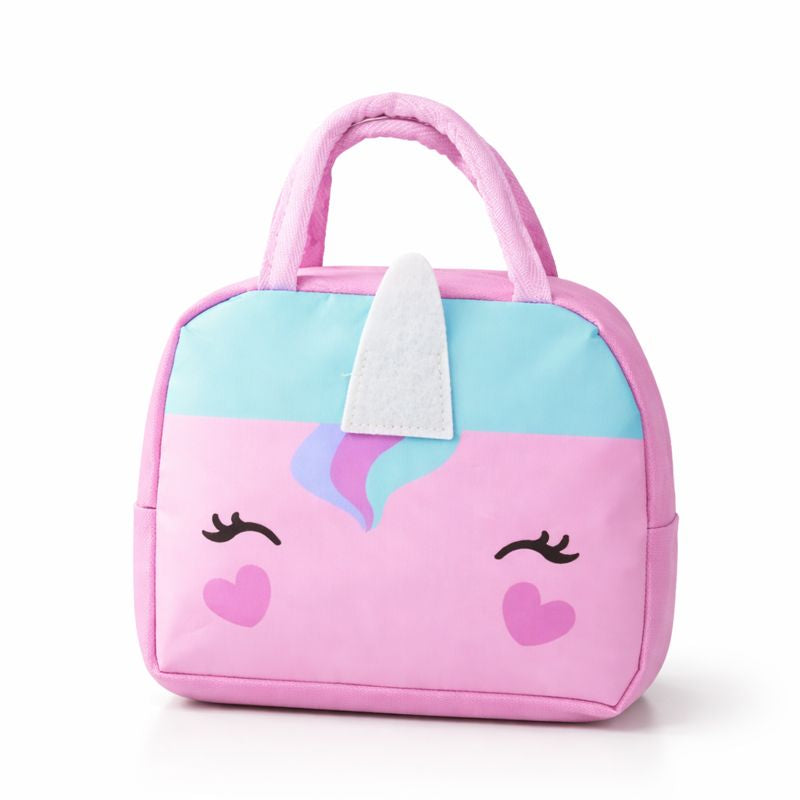 DecorTwist® Kids Insulated Lunch Bag | Cute Cartoon Lunch Bag for School | Reusable Thermal Tiffin Bag for Boys & Girls