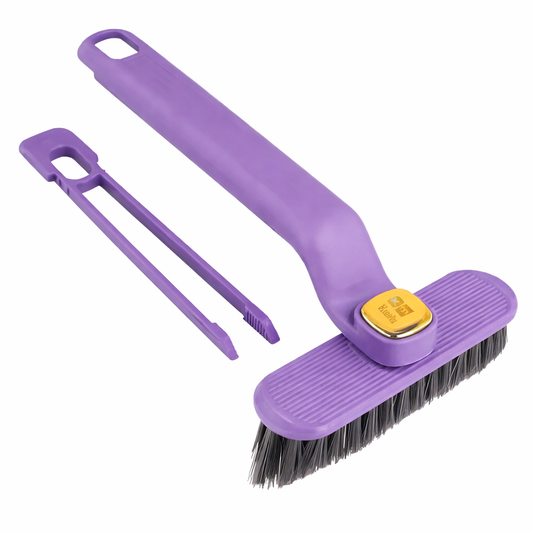 Bathroom Cleaning Brush for Tiles & Grout – Multi-Function Hard Bristle Scrub Brush, Crevice & Corner Cleaner, Durable Plastic Handle