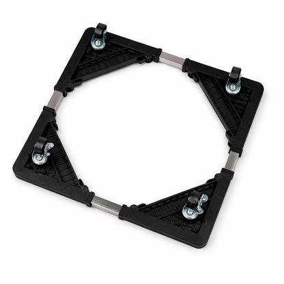 Decortwist Universal Adjustable Appliance Stand – Heavy-Duty Base with 8 Lockable Wheels & 4 Legs, Load Capacity 120 kg (Black) (Size- 4 feet) (Style_2_with Wheels)