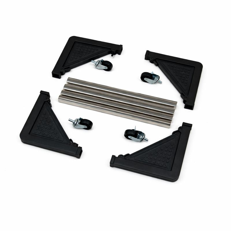 Decortwist Universal Adjustable Appliance Stand – Heavy-Duty Base with 8 Lockable Wheels & 4 Legs, Load Capacity 120 kg (Black) (Size- 4 feet) (Style_2_with Wheels)