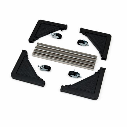 Decortwist Universal Adjustable Appliance Stand – Heavy-Duty Base with 8 Lockable Wheels & 4 Legs, Load Capacity 120 kg (Black) (Size- 4 feet) (Style_2_with Wheels)