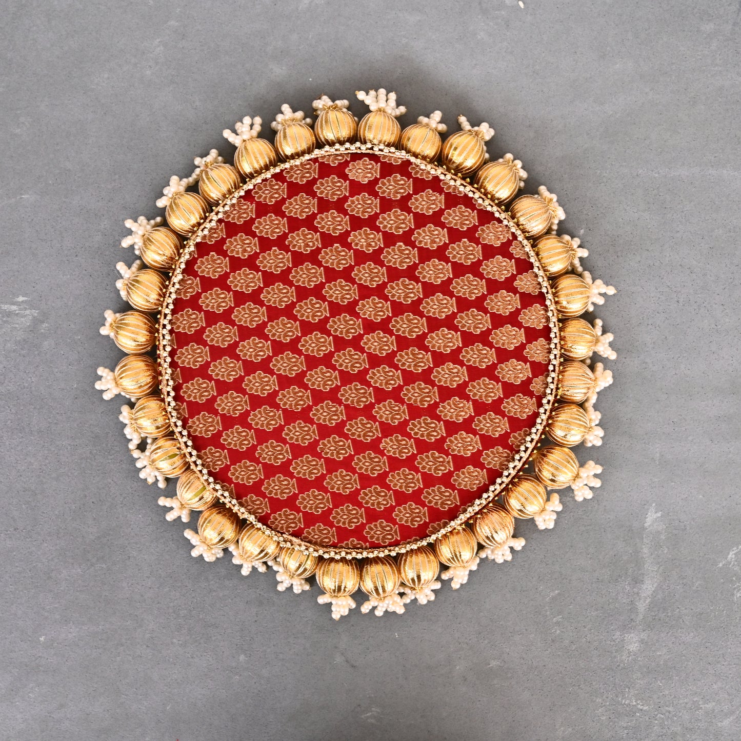 Premium Diwali Combo with Backdrop frame ,Designer Pooja Aasan and Decorative Tealight Diya Stands(Set of 4)