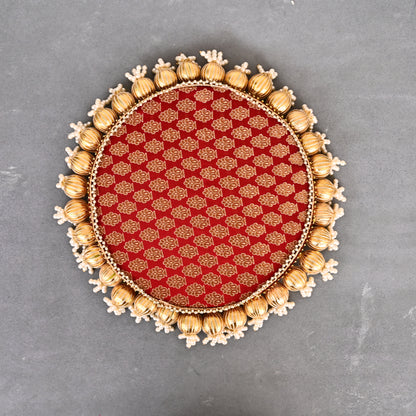 Premium Diwali Combo with Backdrop frame ,Designer Pooja Aasan and Decorative Tealight Diya Stands(Set of 4)