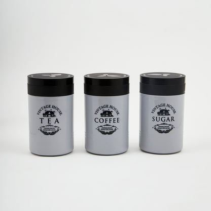 Tea Sugar and Coffee Container Storage Box Dabba set for kitchen organizer Plastic Airtight Canister Set BPA free Kitchen Accessories Set of  3