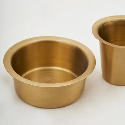 Pure Brass Dabara Set Tea Coffee Kumbakonam Dabara Set South Indian Coffee Glass Tumbler Set Serving Drinkware  Brass Dabara Tumbler Set -150 ml