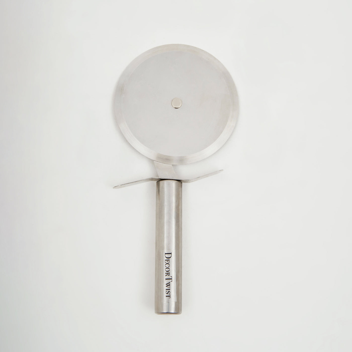 Stainless Steel Pizza Cutter with Handle Sandwich and Pastry Cake Paratha Roti Burger Slicer Sharp Smooth Rotating Wheel Cutter for Kitchen Tools