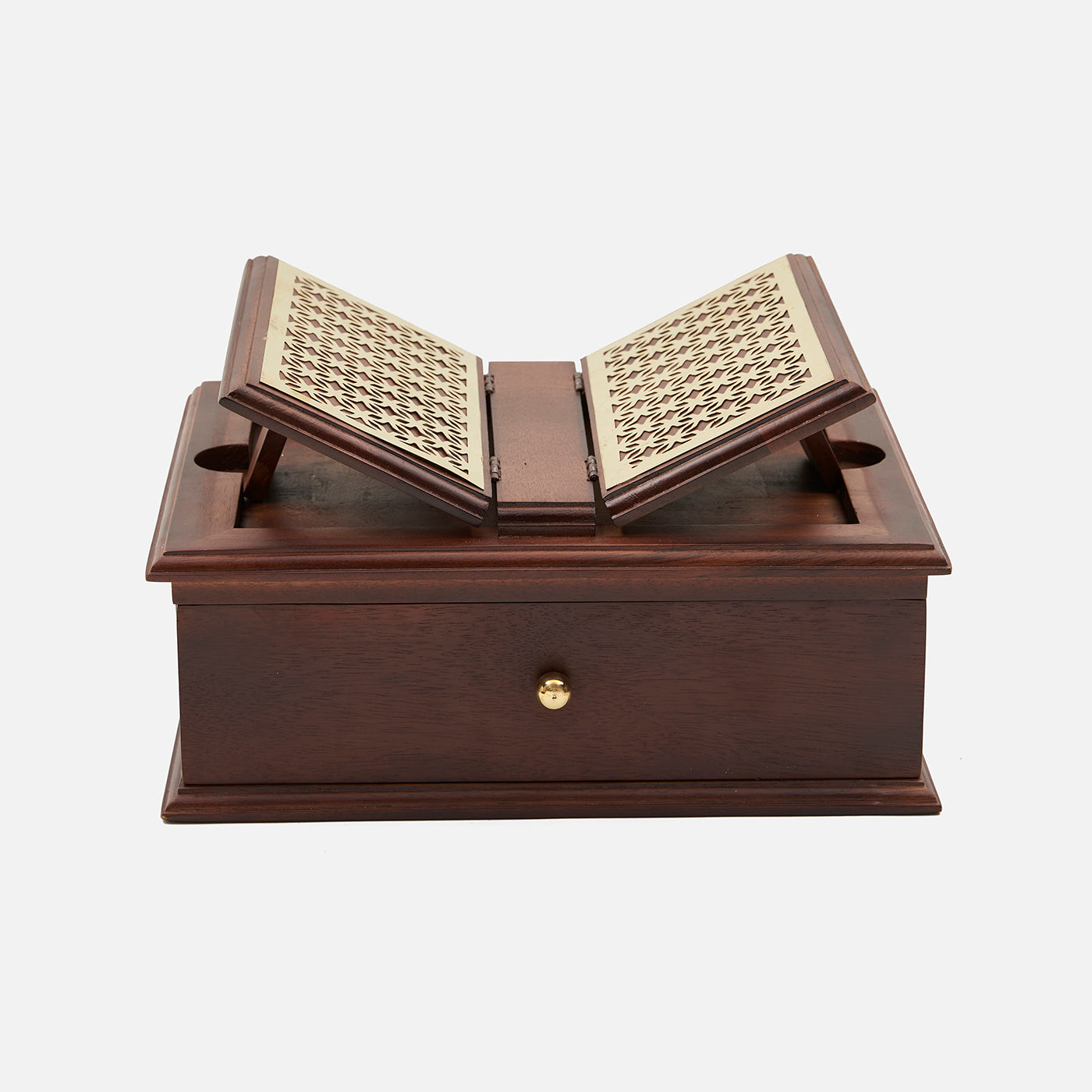 Large Handcrafted Holy Book Stand Box for Reading Geeta, Quran, Guru Granth Sahib, Bible Book