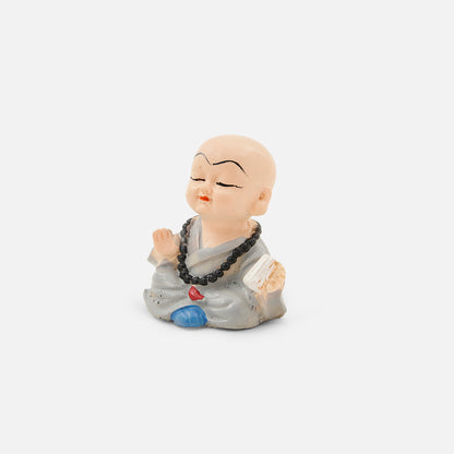 Artistic Resin Buddha Monk Statue Set - Perfect for Home Decor, Car Dashboard, and Thoughtful Gifting