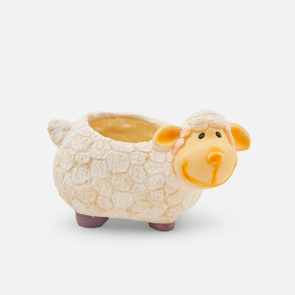 Resin Sheep Planter Flower Pot Succulent Plant Pot Container For Home Garden Office Desktop