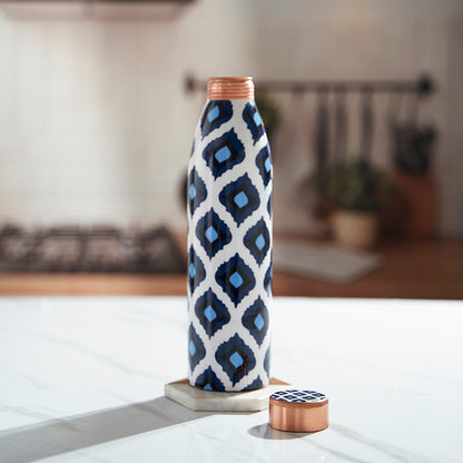 Copper Water Bottle 950 ML Pure Copper Leak Proof Durable Rust Proof Non-Toxic and BPA Free Bottles for Yoga Gym Trekking Office Travel Home Water Bottle