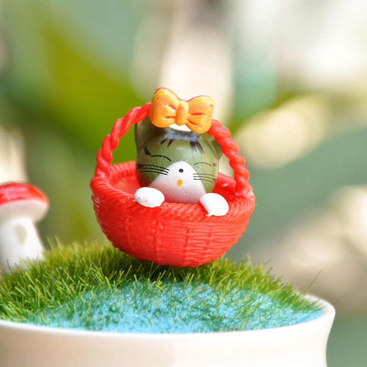 Set of 4 Kitty In The Round Bucket For Home Decor Gift Accessories