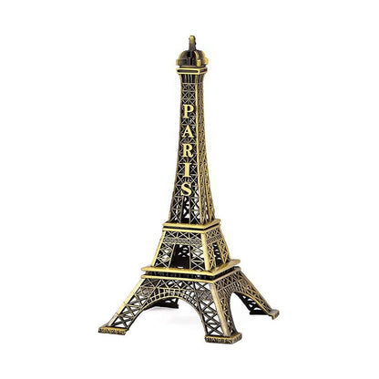 Gold Metal Paris Eiffel Tower Famous Landmark Building Metal Statue