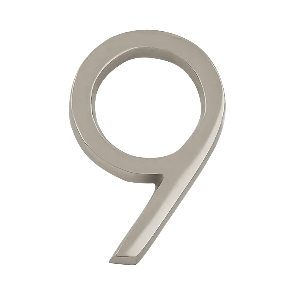 Modern Silver House Numbers - AURELE 4"
