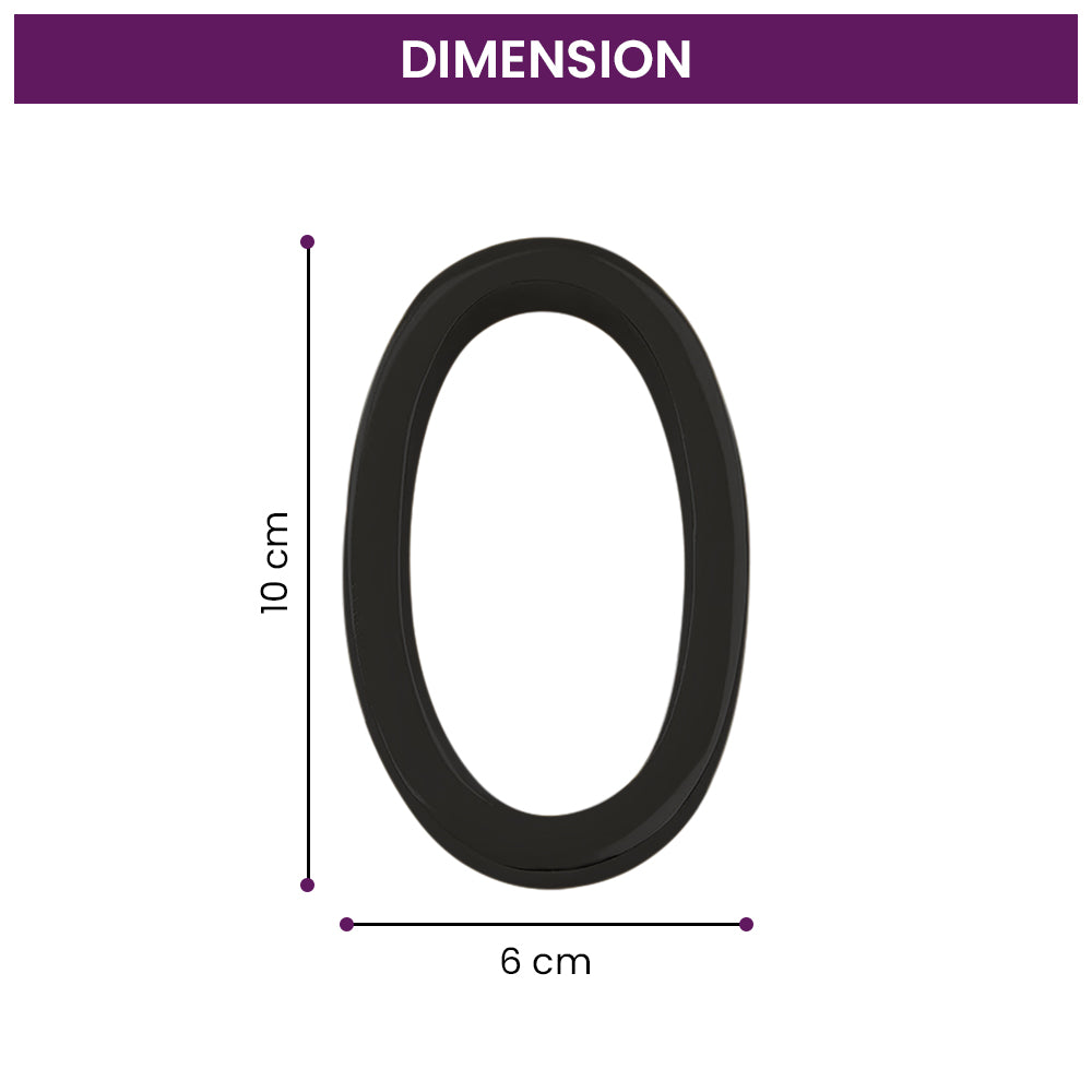 Modern Black House Numbers - AURELE 4"