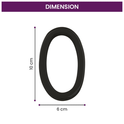 Modern Black House Numbers - AURELE 4"