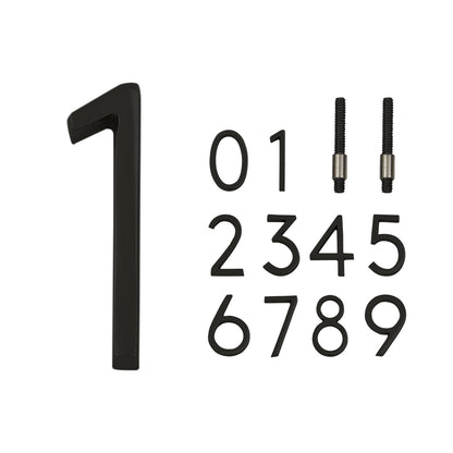 Modern Black House Numbers - AURELE 4"