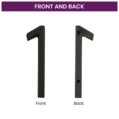 Modern Black House Numbers - AURELE 4"