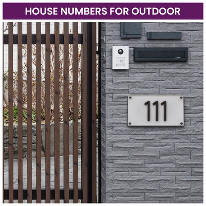Modern Black House Numbers - AURELE 4"