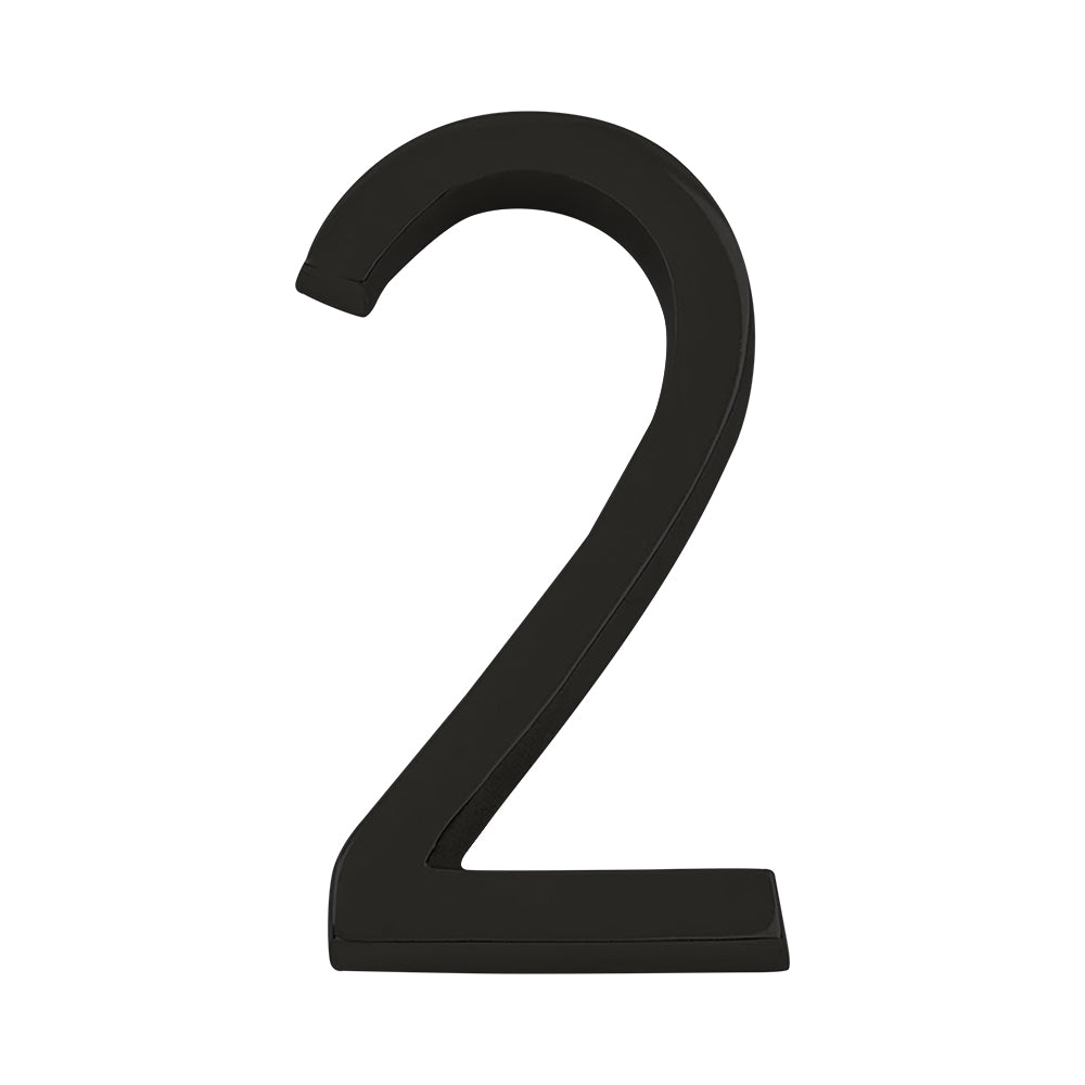 Modern Black House Numbers - AURELE 4"