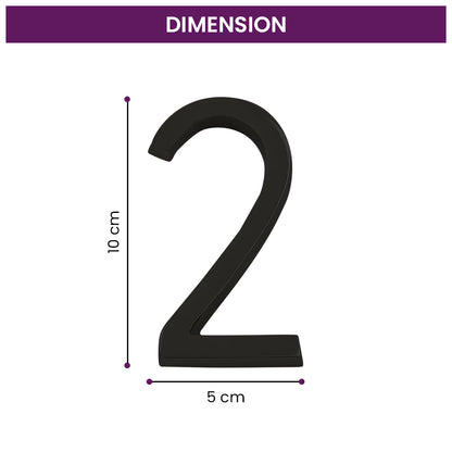Modern Black House Numbers - AURELE 4"
