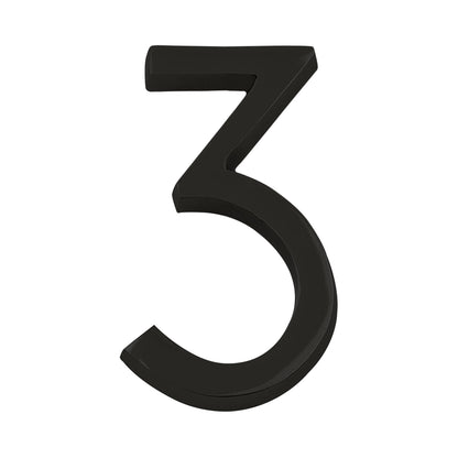 Modern Black House Numbers - AURELE 4"