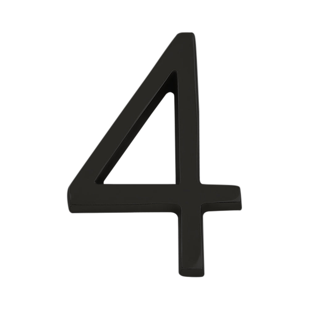 Modern Black House Numbers - AURELE 4"