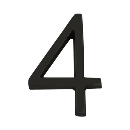 Modern Black House Numbers - AURELE 4"