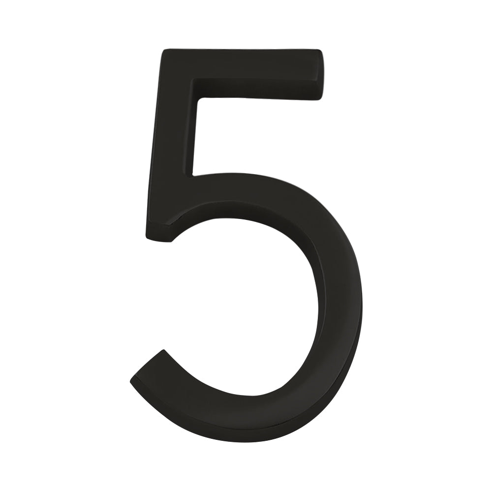 Modern Black House Numbers - AURELE 4"