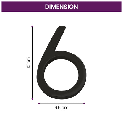 Modern Black House Numbers - AURELE 4"