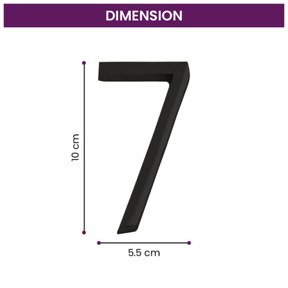 Modern Black House Numbers - AURELE 4"