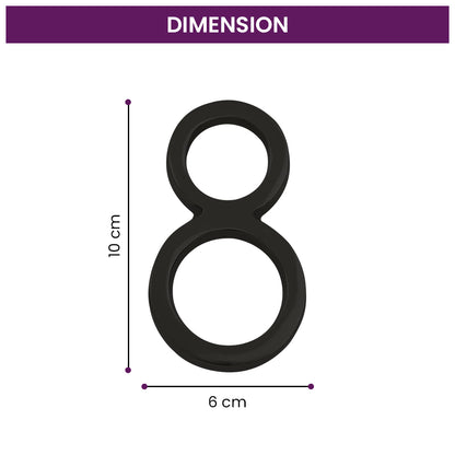 Modern Black House Numbers - AURELE 4"