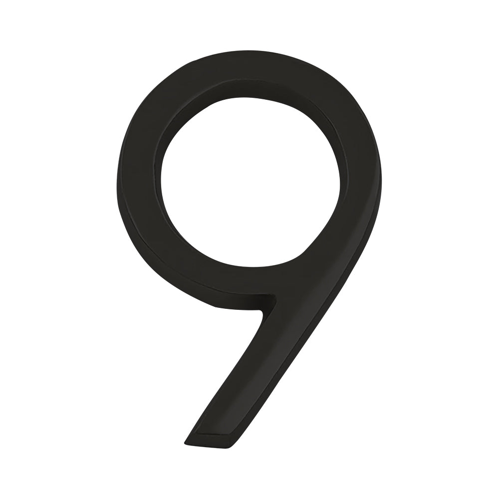 Modern Black House Numbers - AURELE 4"