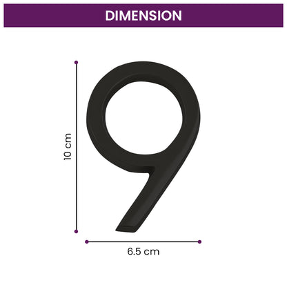 Modern Black House Numbers - AURELE 4"