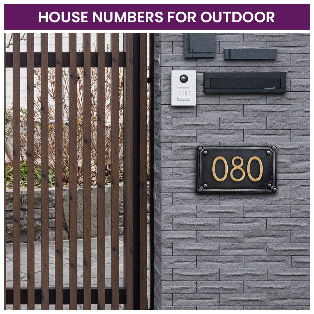 Modern Golden House Numbers - AURELE 4"