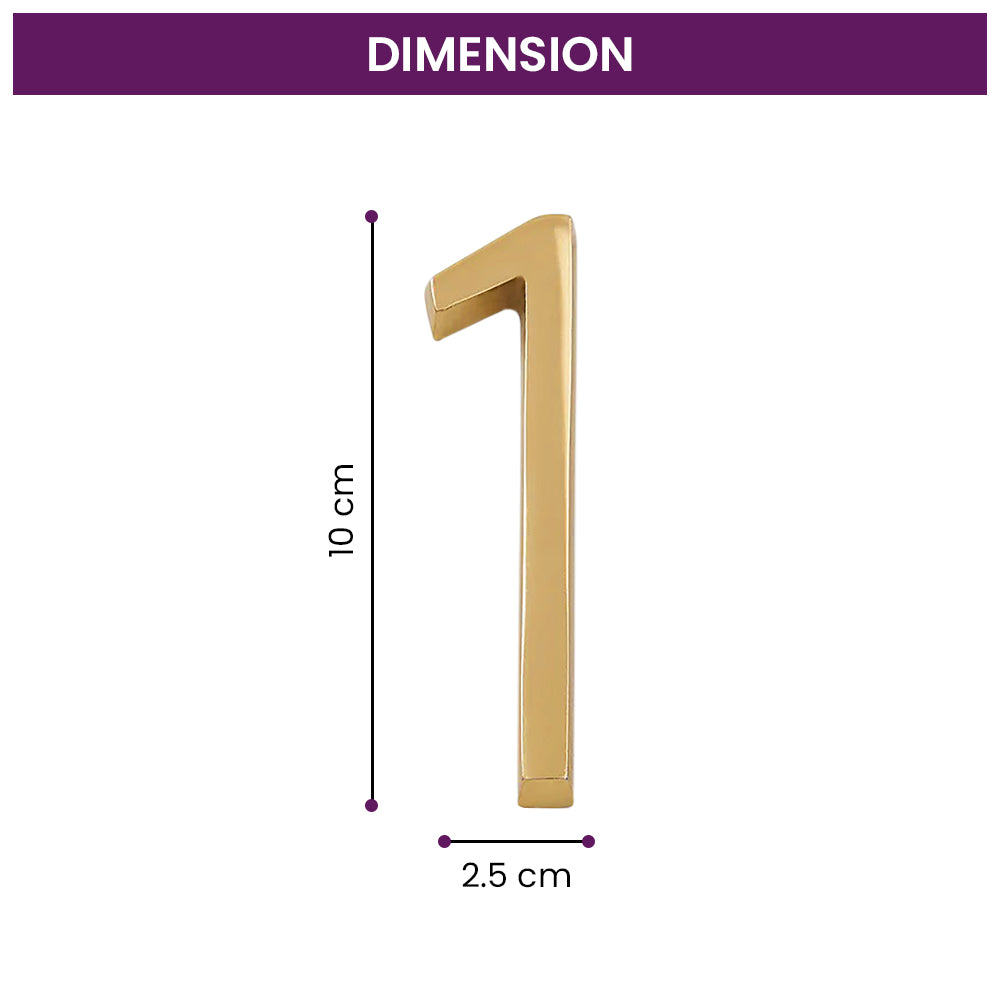 Modern Golden House Numbers - AURELE 4"