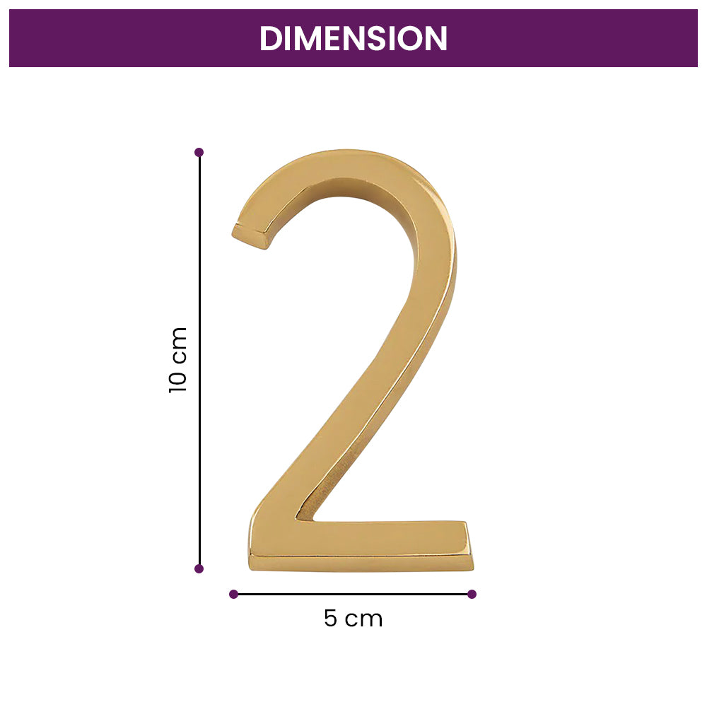 Modern Golden House Numbers - AURELE 4"