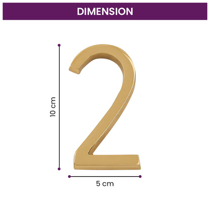 Modern Golden House Numbers - AURELE 4"