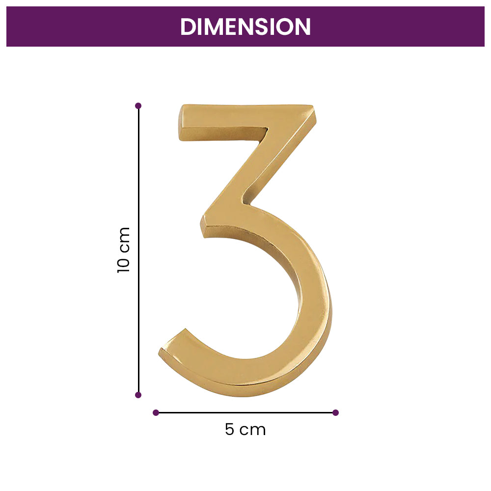 Modern Golden House Numbers - AURELE 4"