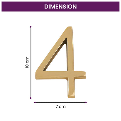 Modern Golden House Numbers - AURELE 4"