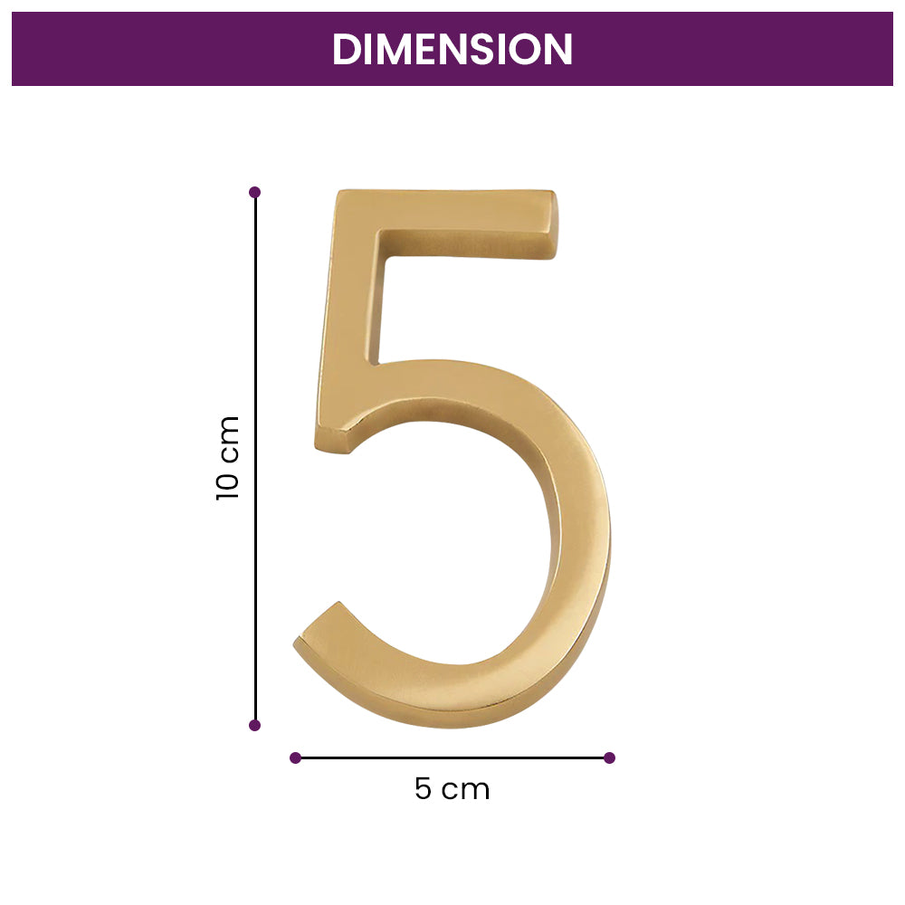 Modern Golden House Numbers - AURELE 4"