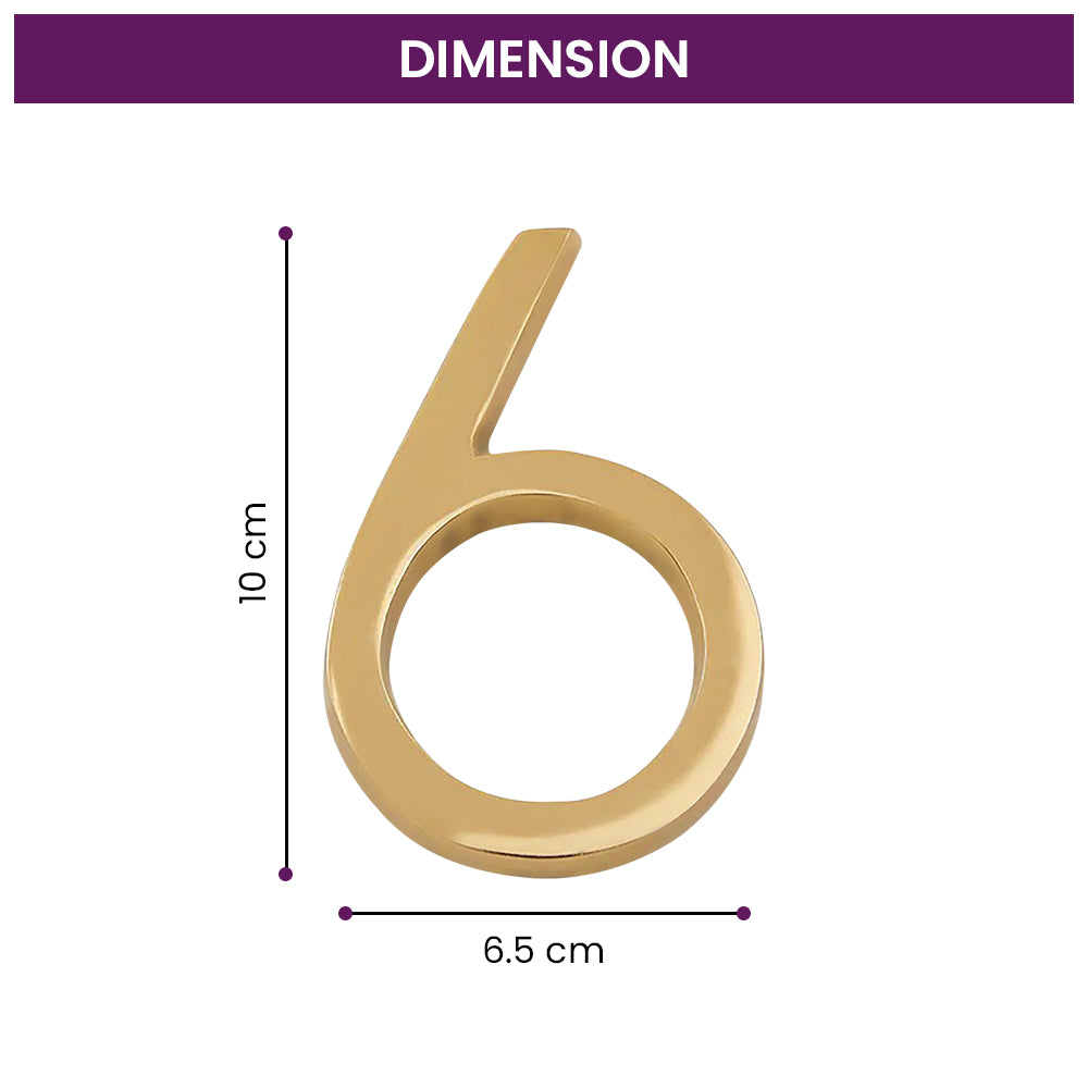 Modern Golden House Numbers - AURELE 4"