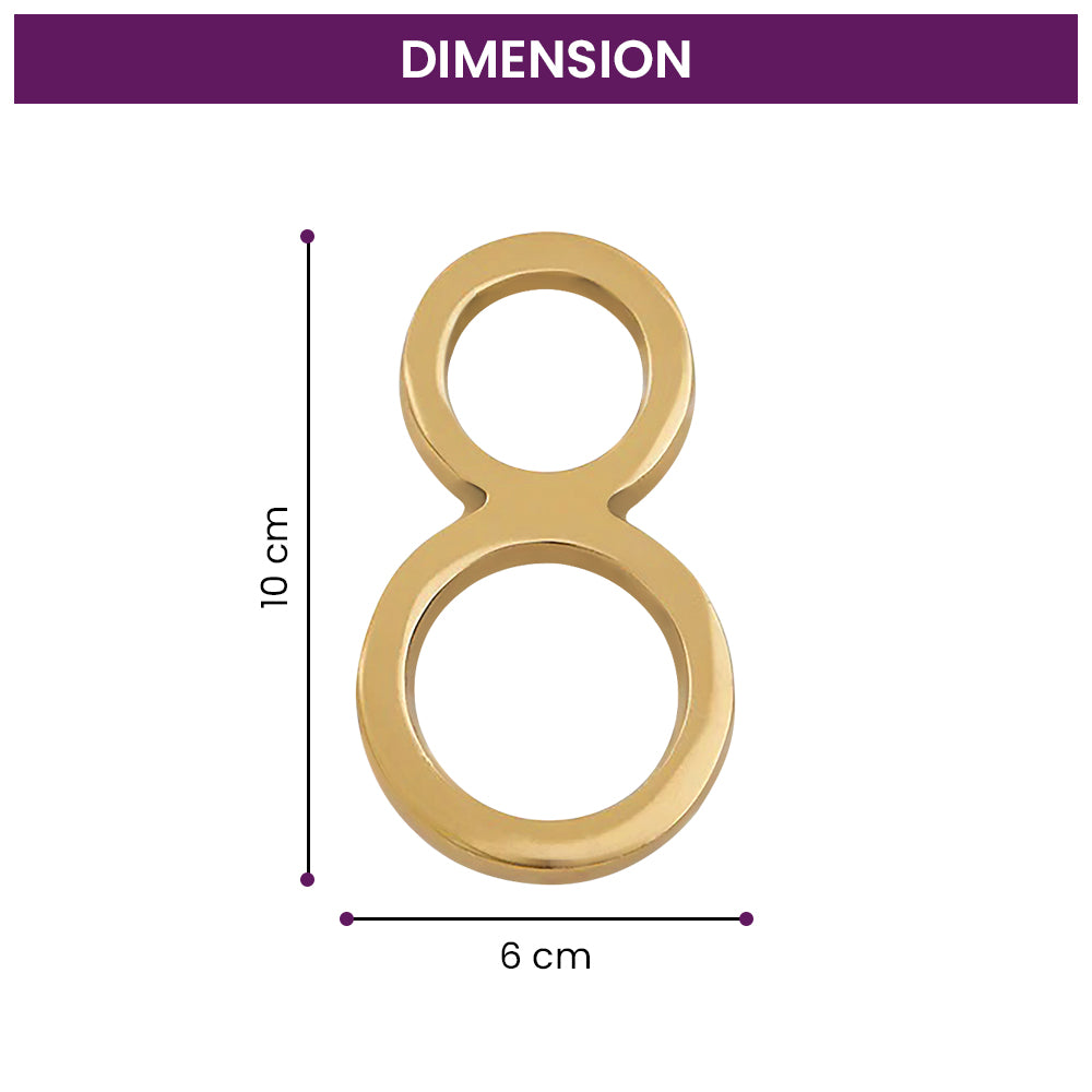 Modern Golden House Numbers - AURELE 4"