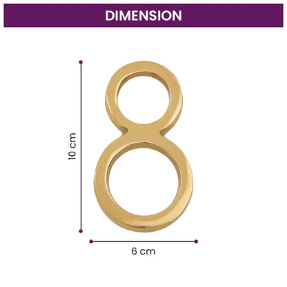 Modern Golden House Numbers - AURELE 4"