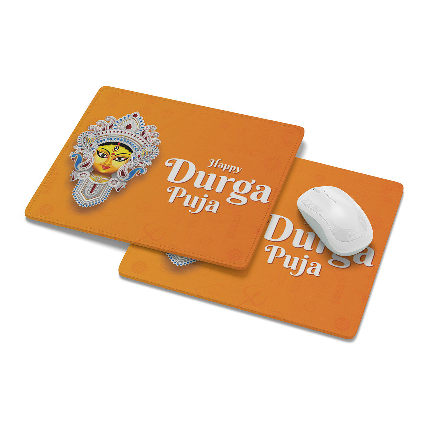 Durga Puja Printed Mouse Pad Non-Slip Spill-Resistant Mousepad with Special-Textured Surface for Laptop, Computer