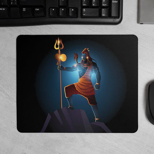 Shiv Printed Mouse Pad Non-Slip Rubber Base Desk Mousepad for Laptop and Computer