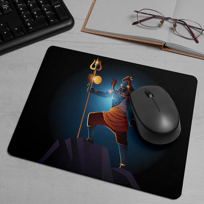 Shiv Printed Mouse Pad Non-Slip Rubber Base Desk Mousepad for Laptop and Computer