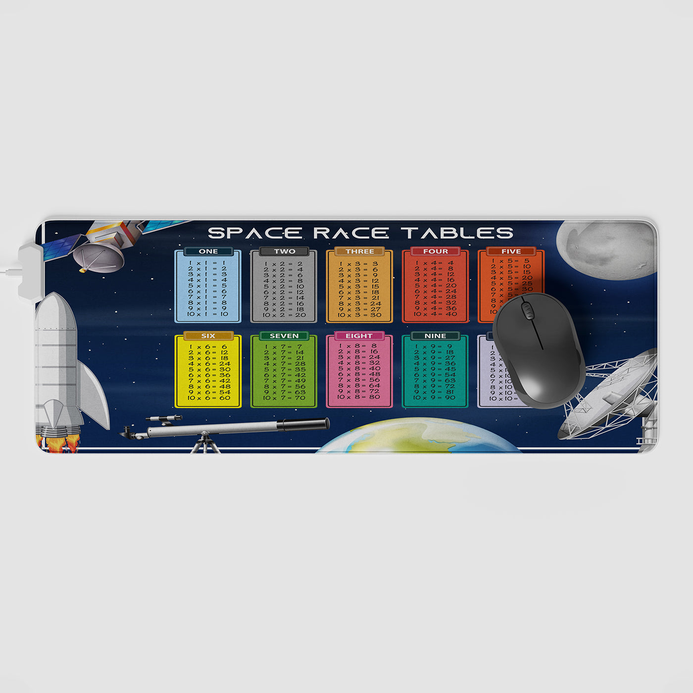 Table Printed Gaming Mouse Pad Large Extended Desk Mouse Pad Non-Slip Spill-Resistant Mousepad with Special-Textured Surface for Gamer Kids