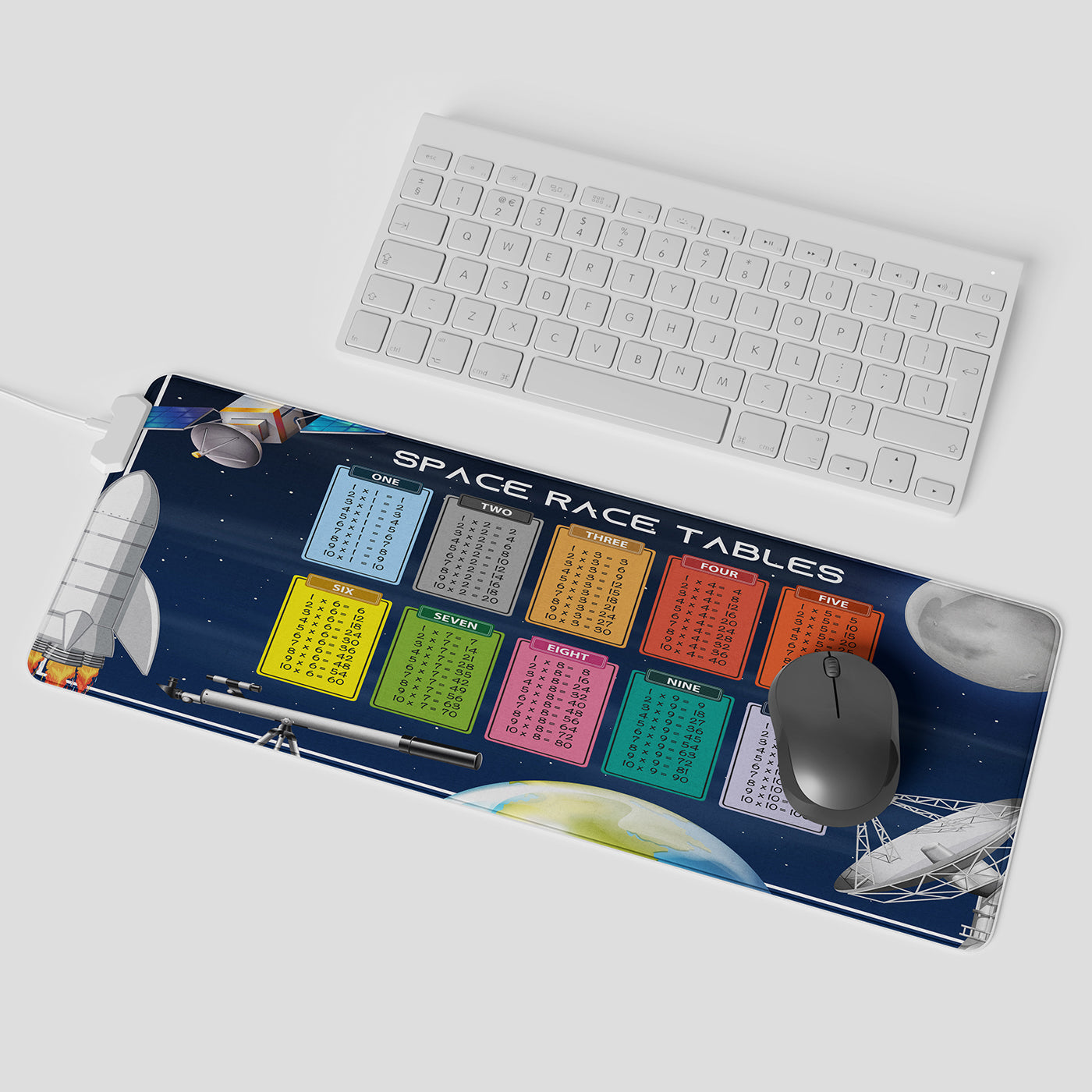 Table Printed Gaming Mouse Pad Large Extended Desk Mouse Pad Non-Slip Spill-Resistant Mousepad with Special-Textured Surface for Gamer Kids