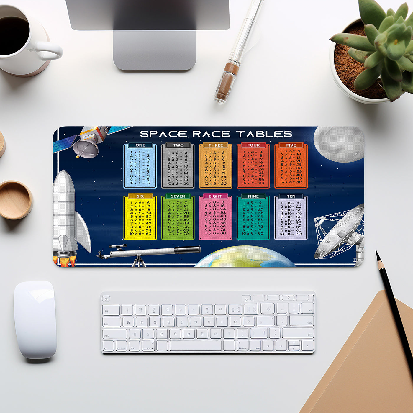 Table Printed Gaming Mouse Pad Large Extended Desk Mouse Pad Non-Slip Spill-Resistant Mousepad with Special-Textured Surface for Gamer Kids